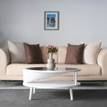 Contemporary vortex-style table with sleek matte finish