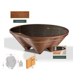 Large Kanyon coffee table featuring a deep layered canyon-inspired design in natural walnut